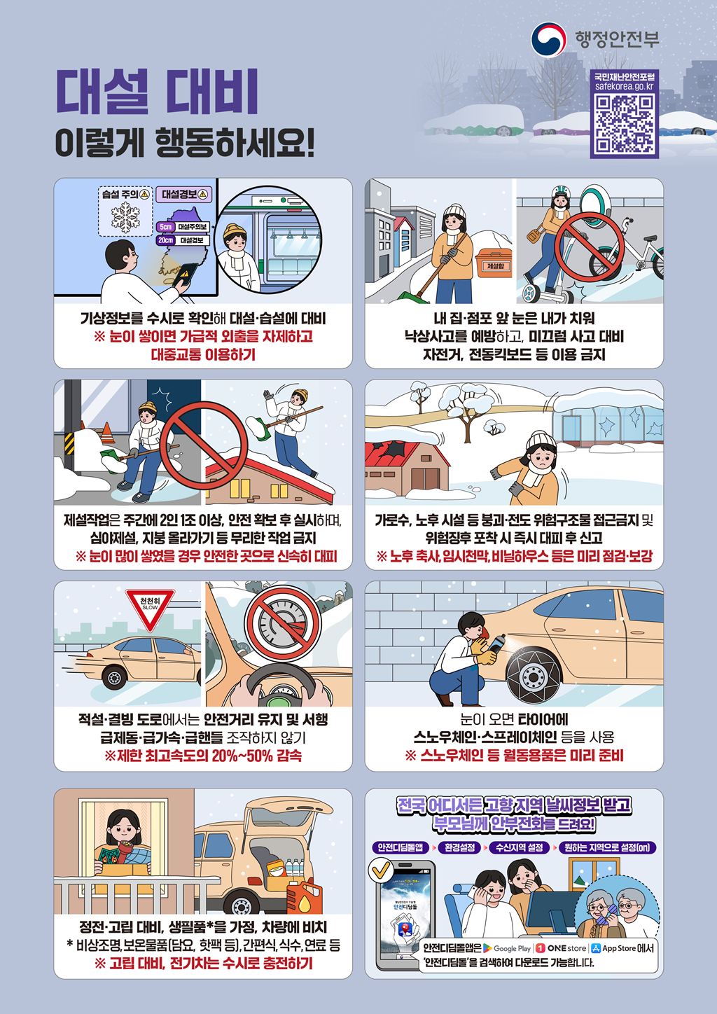대설 대비 이렇게 행동하세요! 이미지 1 - 본문에 자세한설명을 제공합니다.