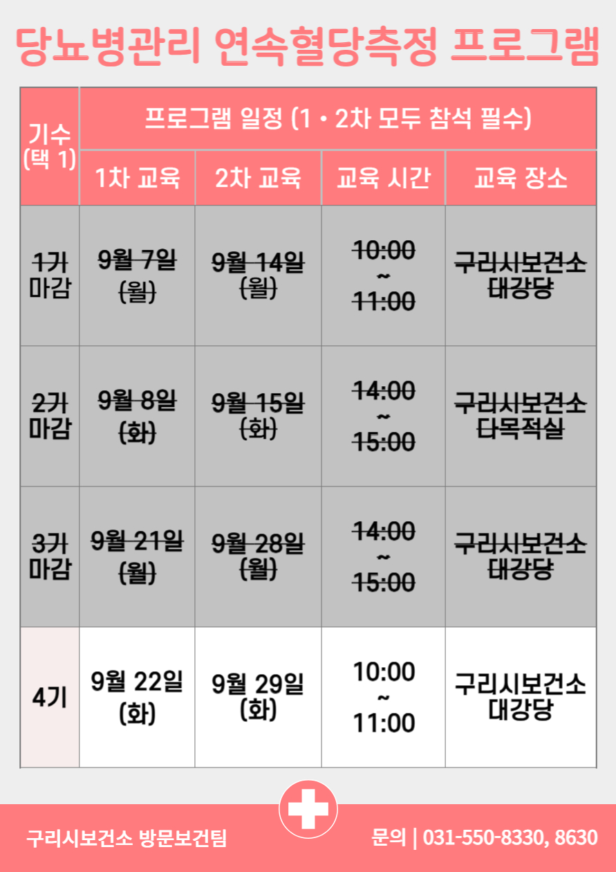 당뇨병관리 연속혈당측정 프로그램 하반기 참여자 모집 안내 (상반기 참여자 신청불가) 이미지 2 - 본문에 자세한설명을 제공합니다.