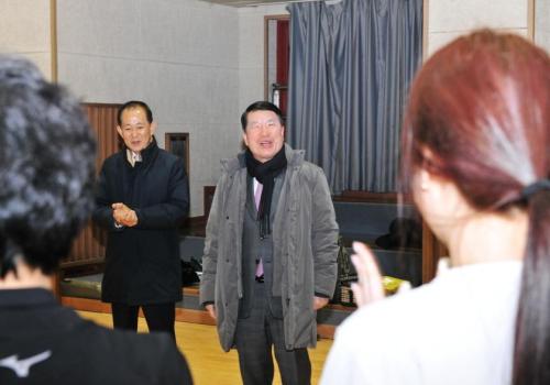 여자배구 일본 교류전 격려 방문 이미지