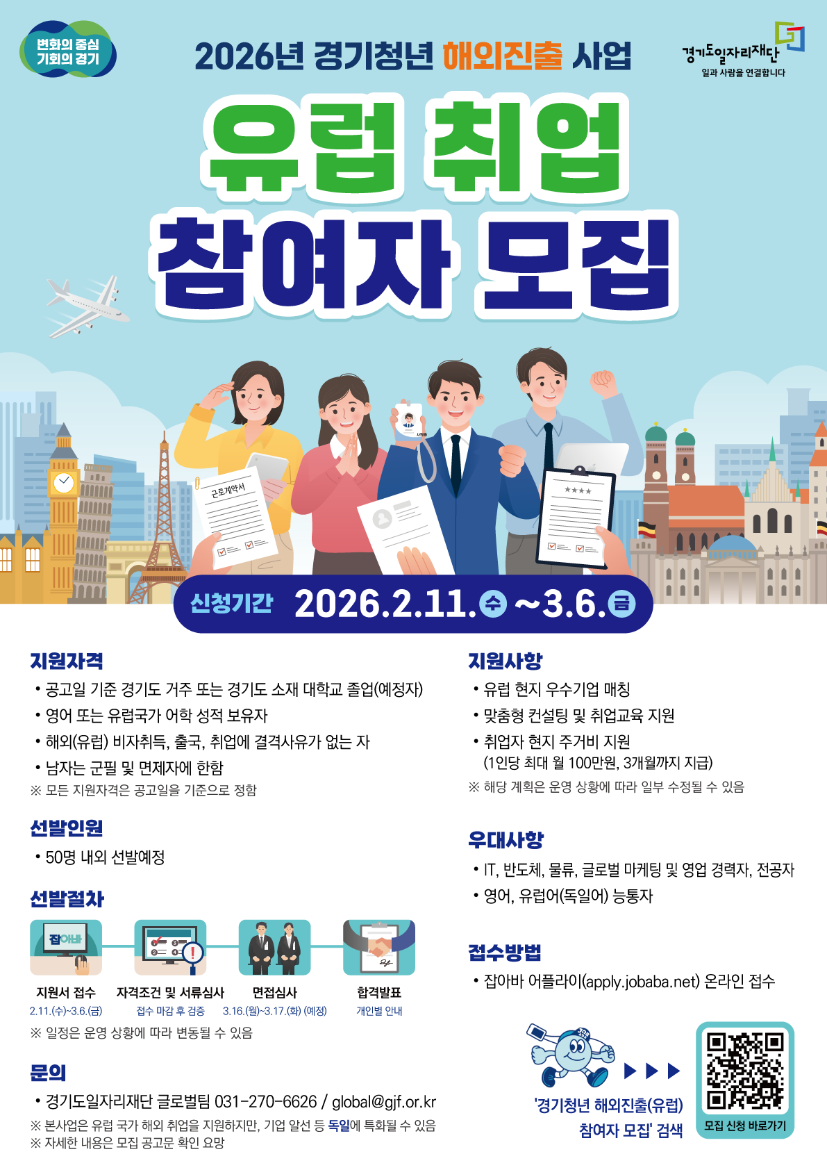 2026년 경기청년 해외진출(유럽) 사업 참여자 모집 이미지 2 - 본문에 자세한설명을 제공합니다.