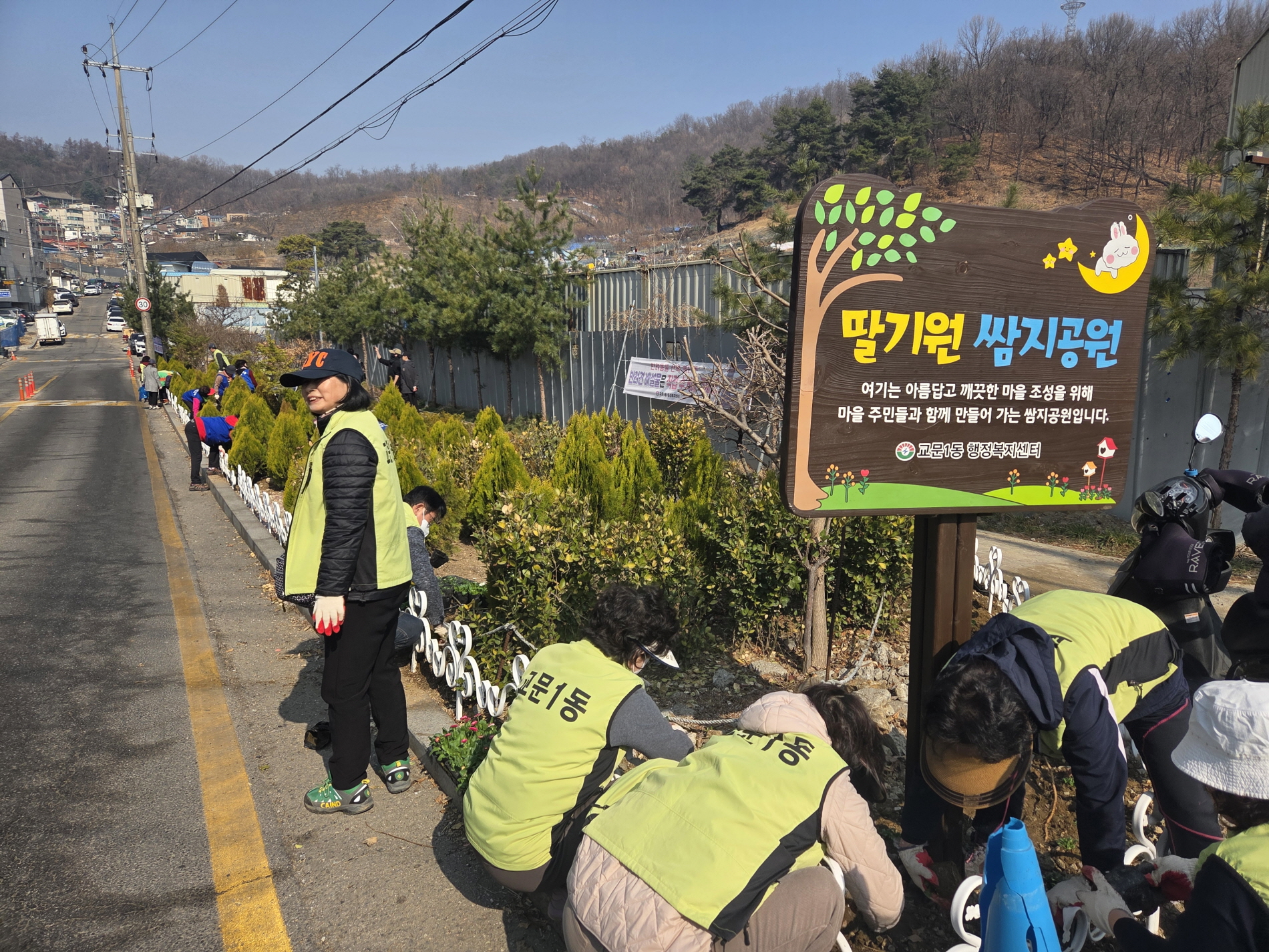 구리시 교문1동, 주민과 함께 봄꽃 식재… 꽃길 조성 이미지 2 - 본문에 자세한설명을 제공합니다.