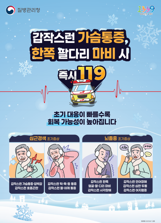 겨울철 심근경색, 뇌졸중 주의 이미지 1 - 본문에 자세한설명을 제공합니다.