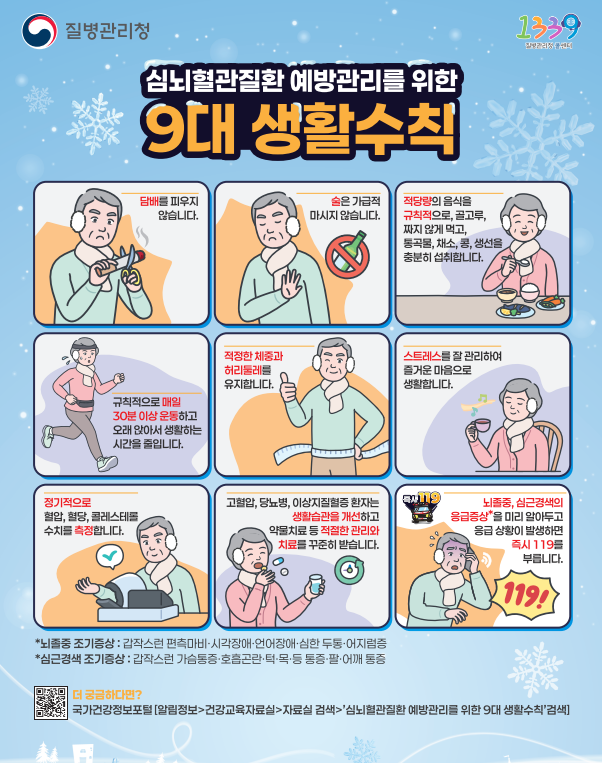 겨울철 심근경색, 뇌졸중 주의 이미지 2 - 본문에 자세한설명을 제공합니다.