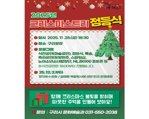 2025 크리스마스트리 점등식 이미지