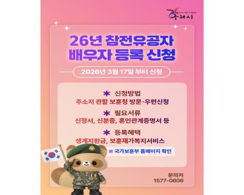 2026년 참전유공자 배우자 등... 이미지
