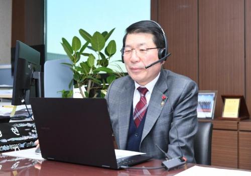 구리시, 백경현 시장 온라인 전국 남북교류협력 지방정부협의회 정기총회 참석 이미지