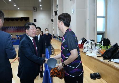백경현 시장, 구리시 탁구선수단 격려 이미지