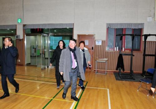 여자배구 일본 교류전 격려 방문 이미지
