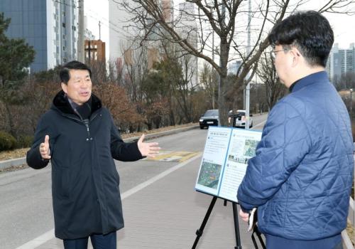 주요사업 현장방문(왕숙천제방도로 관망데크) 이미지