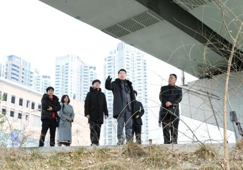 갈매천 자전거도로 직결현장 점검 이미지