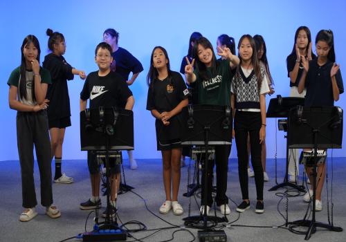 구리시 음악창작소 '교가 리메이크' 뮤직비디오 제작현장 교문초등학교 이미지
