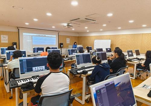 구리시 음악창작소 교육프로그램 개러지 밴드 현장 모습 이미지