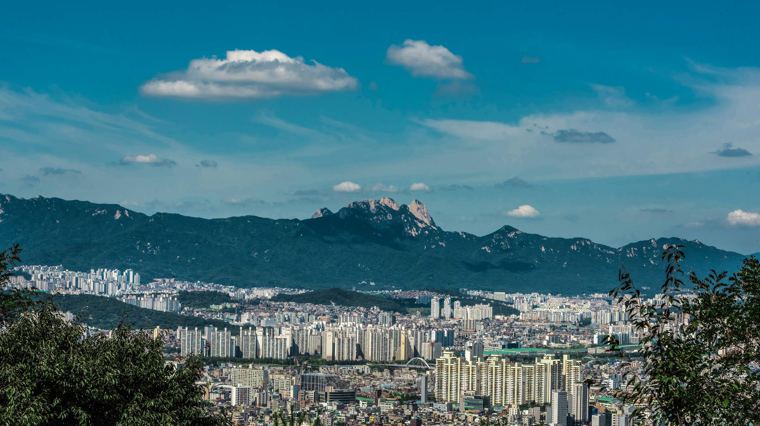 망우묘역에서 본 서울방향 이미지 1 - 본문에 자세한설명을 제공합니다.