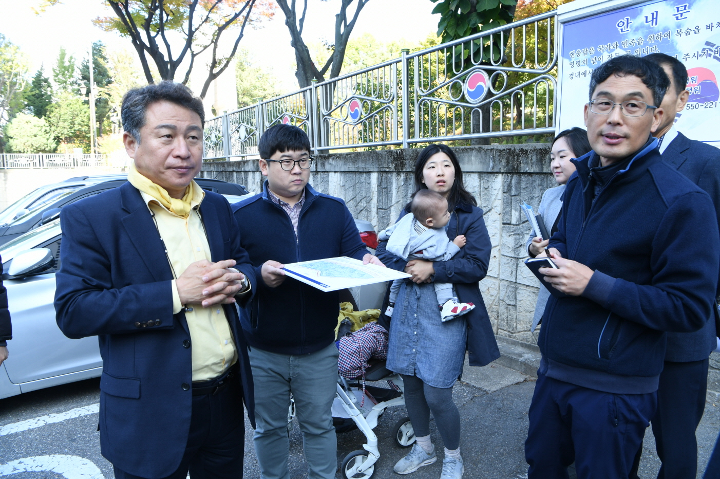 현충탑주변도로 주차관련 현장 확인 이미지 2 - 본문에 자세한설명을 제공합니다.