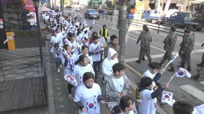 3.1운동 및 임시정부수립 100주년 기념 ⌜구리, 태극기 휘날리며⌟ 독립만세운동 재현 이미지
