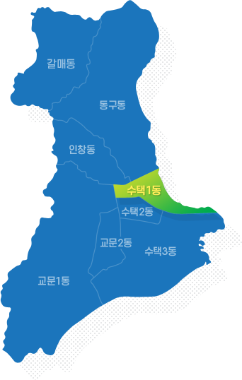 구리시 지도  선택됨