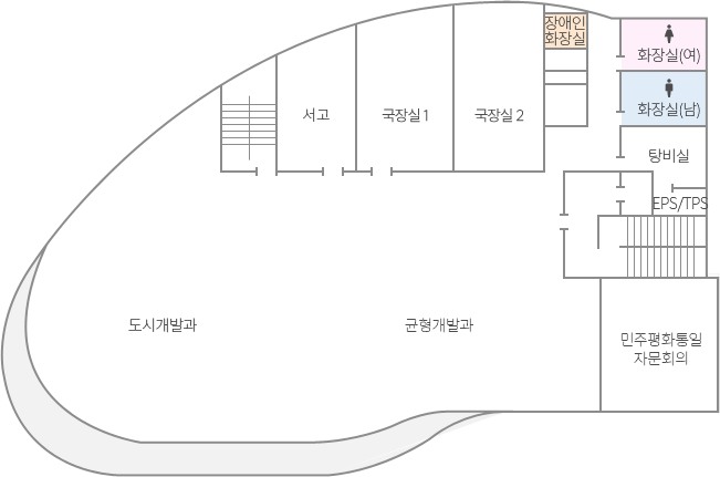 구리시청사 별관 4층 평면도